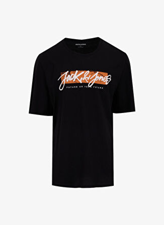 Jack & Jones Bisiklet Yaka Siyah Erkek T-Shirt 12256774_JJTILEY TEE SS CREW NECK L