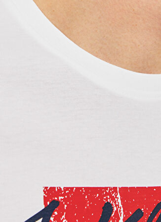 Jack & Jones Bisiklet Yaka Beyaz Erkek T-Shirt 12256774_JJTILEY TEE SS CREW NECK L