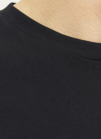 Jack & Jones Siyah Erkek T-Shirt 12256801_JJHAKKAI TEE SS CREW NECK