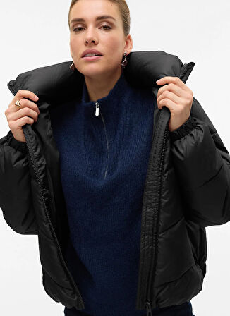 Vero Moda Siyah Kadın Mont VMLIGARIO SHORT JACKET BOO