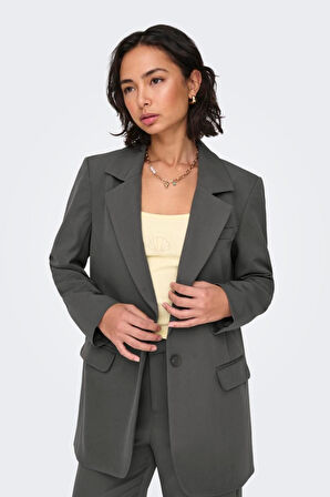 ONLLANA-BERRY L/S OVS BLAZER TLR NOOS KOYU GRİ 15245698