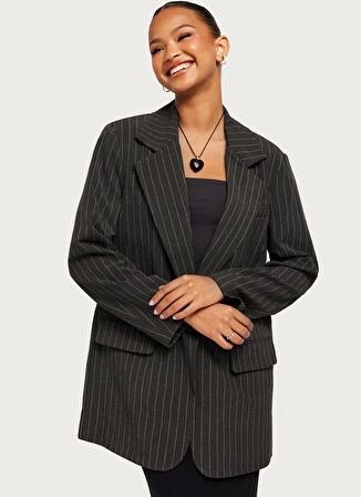 Only Rahat Koyu Füme Kadın Ceket ONLBRIE L/S OVS PINS BLAZER TLR