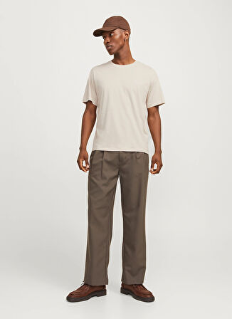 Jack & Jones Bisiklet Yaka Bej Erkek T-Shirt 12151955_JJECORP LOGO TEE SS O-NECK