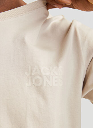 Jack & Jones Bisiklet Yaka Bej Erkek T-Shirt 12151955_JJECORP LOGO TEE SS O-NECK