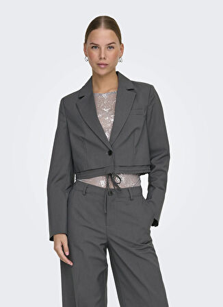 Only Normal Antrasit Kadın Ceket ONLALANA L/S SHORT TIE BLAZER TLR