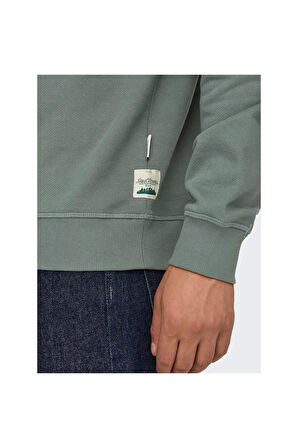 22030384 Only&Sons Onsdan Unbrushed Reg Crew Neck Sweat Vd Erkek Sweat Antique White