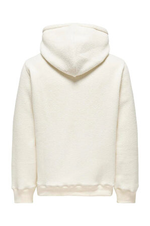 Only & Sons Erkek Onsemılıo Kapüşonlu Teddy Kumaş Sweatshirt 22030287 Ekru