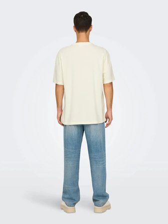 ONSDISTRESS RLX SS TEE Erkek Beyaz T-Shirt - OS22030505