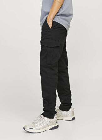 Jack & Jones Normal Bel Normal Paça Siyah Erkek Pantolon JPSTMARCO JJSANTIAGO CARGO MG