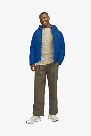 Jack & Jones Jjworld Puffer Jacket Erkek Mavi Mont 12259850-NauticalBlue