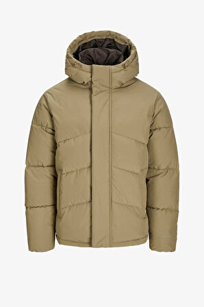 Jack & Jones Jjworld Puffer Jacket Erkek Kahverengi Mont 12259850-Mulch