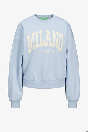 JJXX Jxmerle Kadın Mavi Sweatshirt 12260608-Skyway