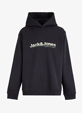 Jack & Jones Kapüşon Yaka Siyah Erkek Sweatshırt 12262228_JCOPUFF SWEAT HOOD