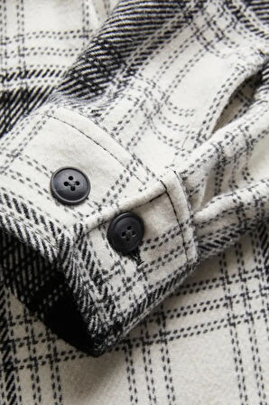 Erkek JCOEDDIE CHECK WOOL BLEND Ceket- Beyaz | XL