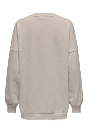 ONLDAZE L/S OVERSIZE O-NECK SWT Kadın Bej Sweatshirt - 15335172