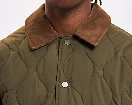 Jack Jones Jprblucalep Quilted Erkek Günlük Mont 12262454-OLIVE-NIGHT Haki