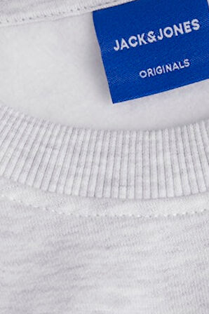 Jack & Jones Jorbronx Erkek Beyaz Sweatshirt 12262880-BrightWhite