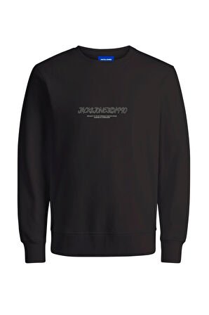 Jack & Jones Erkek Jorbronx Bisiklet Yaka Sweatshirt 12266942 Siyah