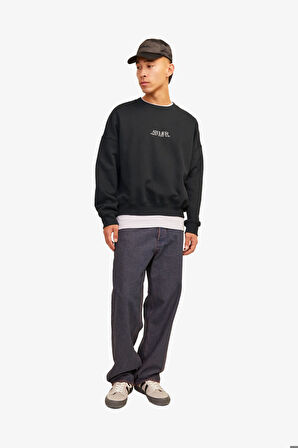 Jack & Jones Jorbrooklyn Erkek Siyah Sweatshirt 12262881-Black