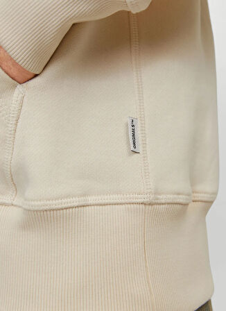 Jack & Jones Kapüşon Yaka Kırık Beyaz Erkek Sweatshırt 12262811_JORFREDERIKSBERG SWEAT HOO