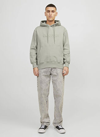 Jack & Jones Kapüşon Yaka Gri Erkek Sweatshırt 12262811_JORFREDERIKSBERG SWEAT HOO