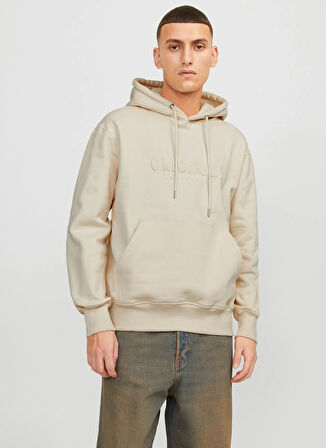 Jack & Jones Kapüşon Yaka Kırık Beyaz Erkek Sweatshırt 12262811_JORFREDERIKSBERG SWEAT HOO