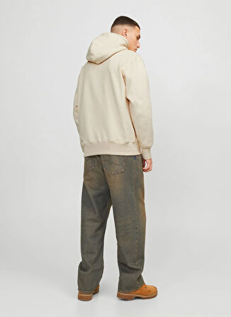 Jack & Jones Kapüşon Yaka Kırık Beyaz Erkek Sweatshırt 12262811_JORFREDERIKSBERG SWEAT HOO