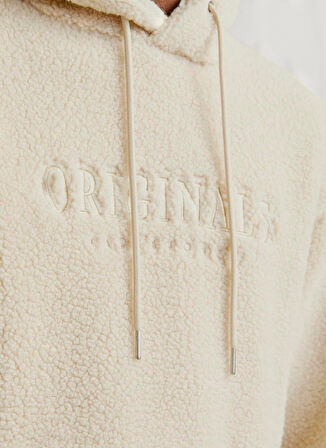 Jack & Jones Kapüşon Yaka Krem Erkek Sweatshırt 12263011_JORFREDERIKSBERG TEDDY SWE