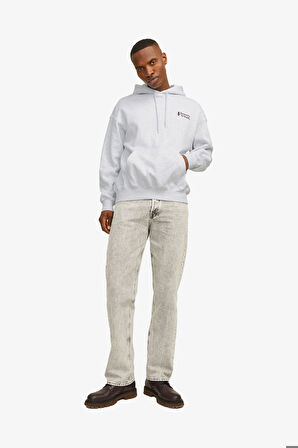 Jack & Jones Jorsalon Erkek Beyaz Sweatshirt 12263640-BrightWhite