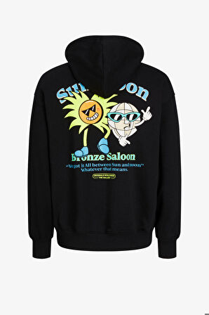 Jack & Jones Jorsalon Erkek Siyah Sweatshirt 12263640-Black