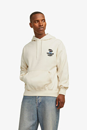 Jack & Jones Jorsalon Erkek Beyaz Sweatshirt 12263640-AntiqueWhite