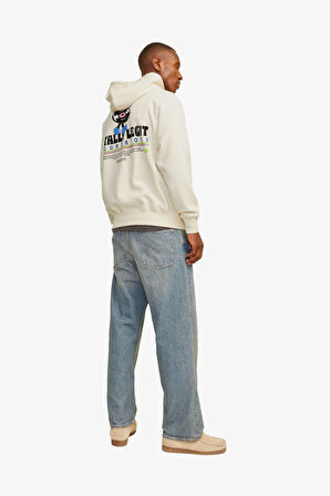 Jack & Jones Jorsalon Erkek Beyaz Sweatshirt 12263640-AntiqueWhite