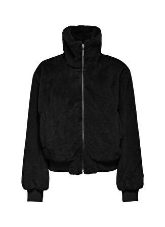 Only Siyah Kadın Mont ONLVENICE FAUX FUR BOMBER OTW