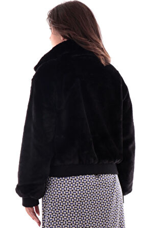 Only Kadın Dik Yaka Peluş Ceket - 15327330