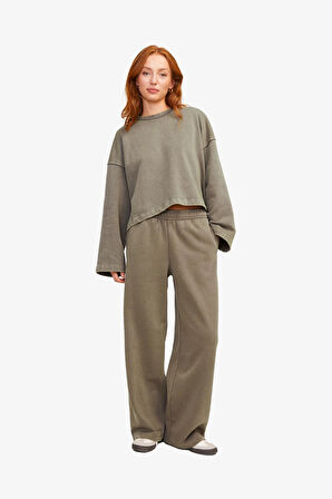 JJXX Jxelizabeth Loose Kadın Kahverengi Sweatshirt 12263614-Morel