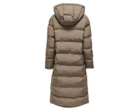 Only Onlpaula Premium Puffer Kadın Günlük Mont 15326655-WALNUT Krem