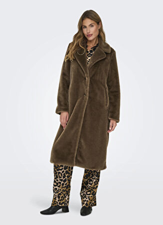 Only Koyu Kahve Kadın Kaban ONLMEAGAN FUR COAT OTW