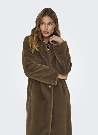 Only Koyu Kahve Kadın Kaban ONLMEAGAN FUR COAT OTW