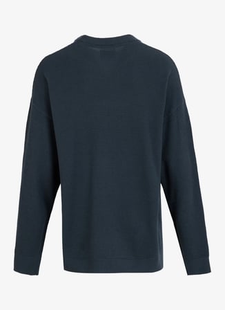 Jack & Jones Bisiklet Yaka Relaxed Koyu Gri Erkek Kazak 12261771_JORSCOTT KNIT CREW NECK