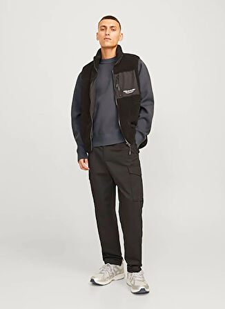 Jack & Jones Bisiklet Yaka Loose Fit Koyu Gri Erkek Kazak 12261852_JORVESTERBRO KNIT CREW NEC