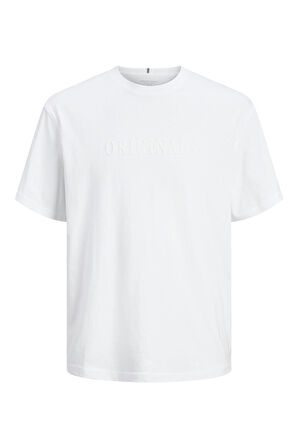 JACK JONES Erkek BEYAZ Crew Neck Tişört 12262494