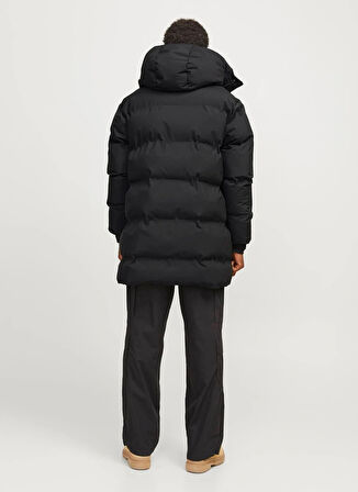 Jack & Jones Siyah Erkek Mont 12260481_JCOALPHA LONG PUFFER SN