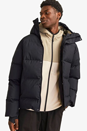 Jack & Jones Jcoalpha Puffer Erkek Siyah Mont 12261971-Black