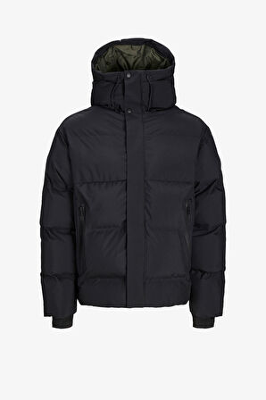 Jack & Jones Jcoalpha Puffer Erkek Siyah Mont 12261971-Black