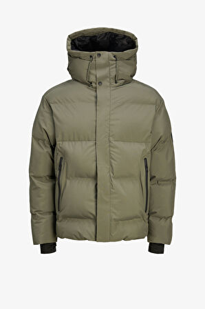 Jack & Jones Jcoalpha Puffer Erkek Yeşil Mont 12261971-DustyOlive