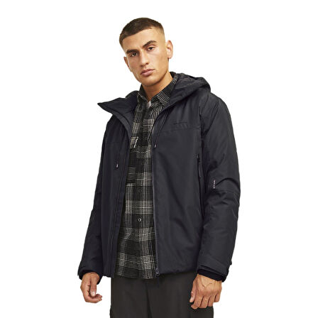 Jack & Jones 12262093 Jcosummit Padded Shell Jacket Sn Siyah