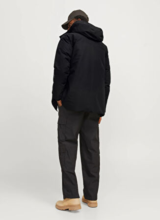 Jack & Jones Siyah Erkek Mont 12264839_JCOALASKA TECH PARKA