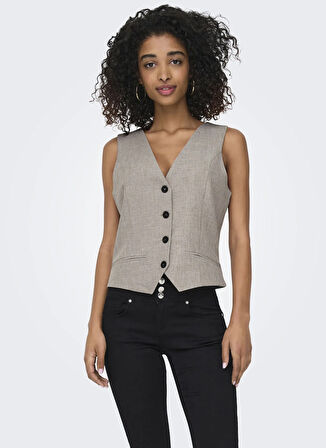 Kahve Kadın Yelek ONLLINDA S/L MEL FIT WAISTCOAT TLR