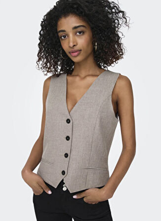 Kahve Kadın Yelek ONLLINDA S/L MEL FIT WAISTCOAT TLR