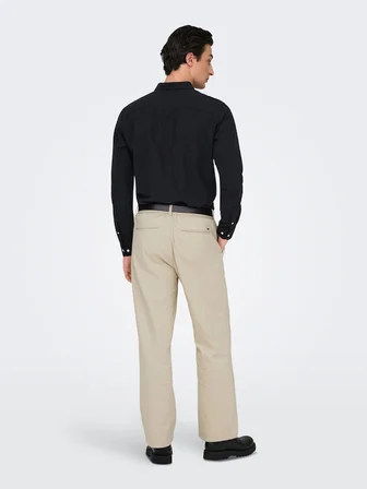 ONSBOB LOOSE COT LIN 0007 PANT NOOS Erkek Gray Pantolon - 22031565